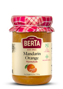 Jar of Mandarin and Orange natural marmalade